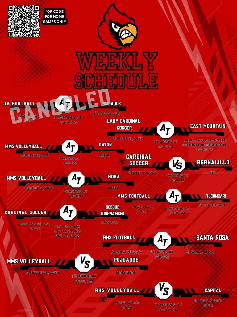 weekly schedule