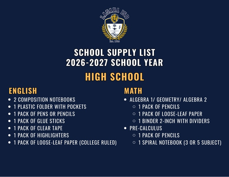 supply lists