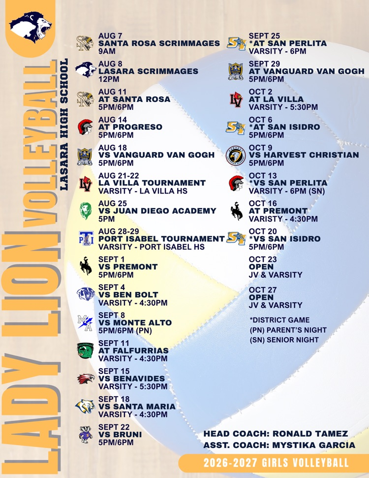 volleyball schedule