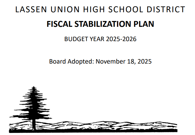 Lassen Union High School District Fiscal Stabilization Plan Budget Year 2025 2026 Board Adopted November 18 2025