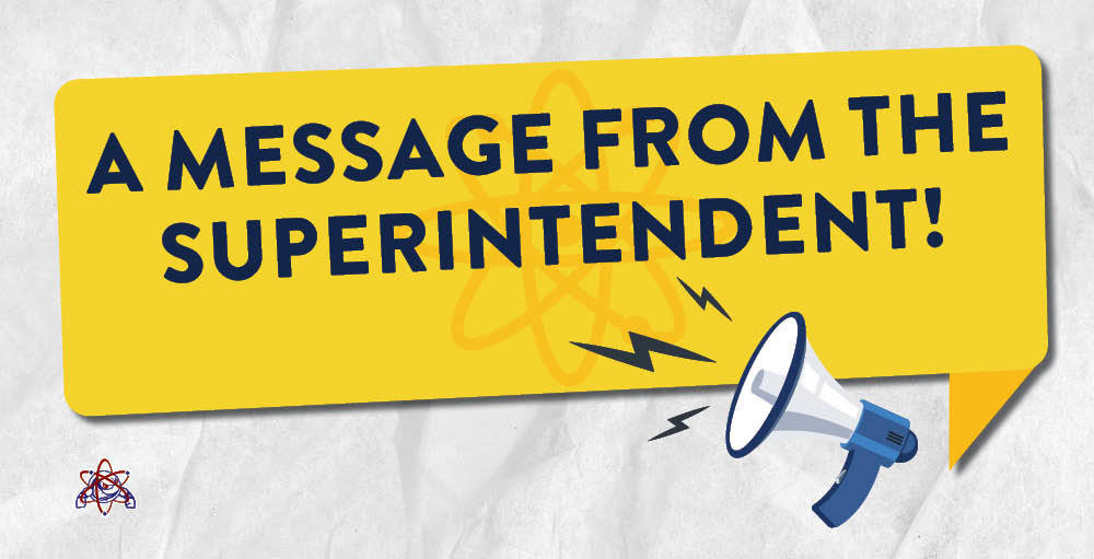 message from the superintendent