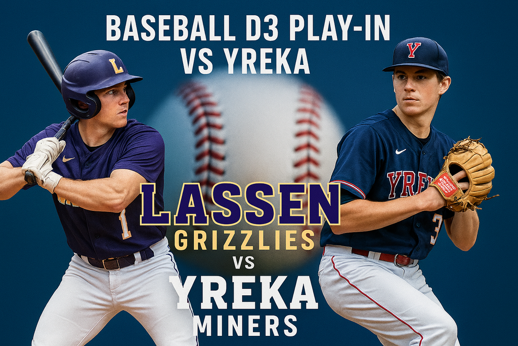 Baseball D3 Play-In vs Yreka TOMORROW,  May 12th at 4:00 at MEMORIAL PARK!