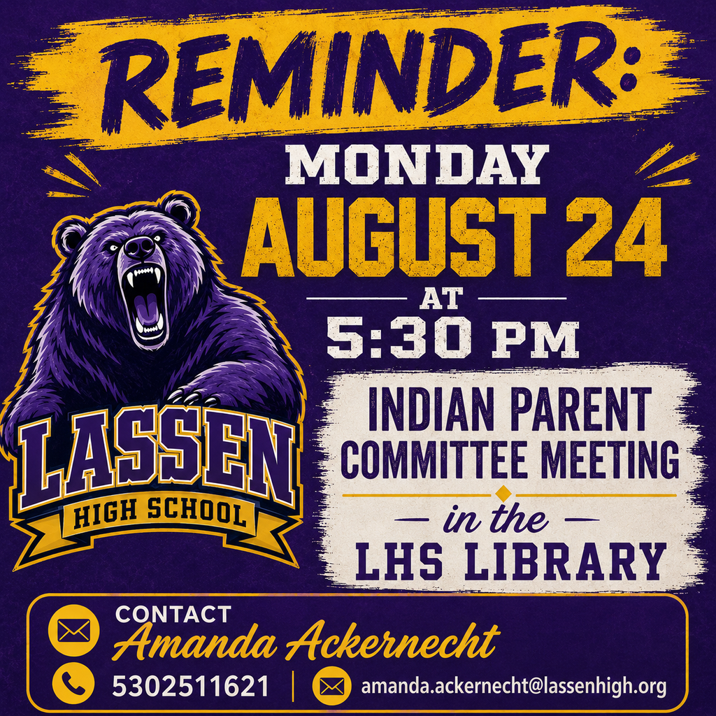 Reminder: Title VI Indian Parent Committee Meeting in LHS Library; Monday, August 24 @5:30pm