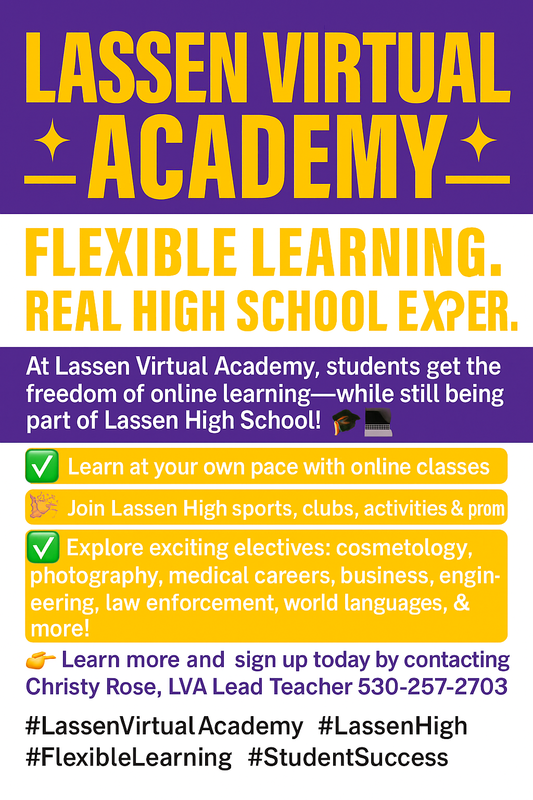 Lassen Virtual Academy Flyer