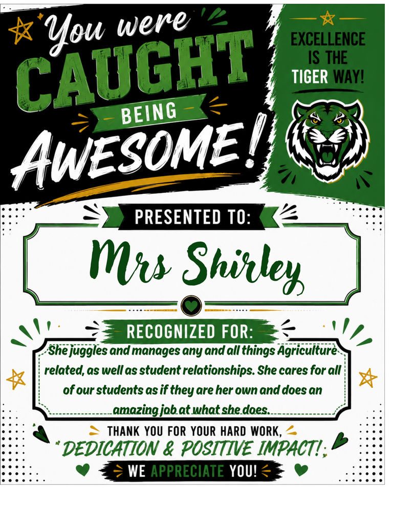 shout out - mrs shirley
