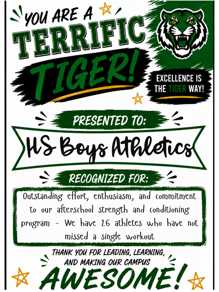 shout outs - hs boys athletics