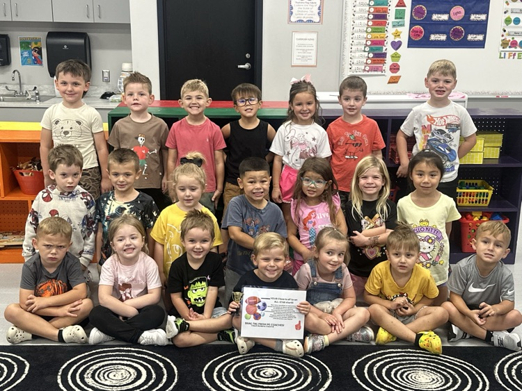 Mrs. Fortner’s class got the PE brag tag this week!
