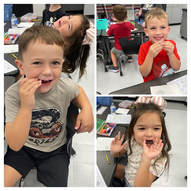 This week Mrs. Reeves’ Pre-K class has talked about our Five Senses. We have done a hearing test, smelling test and finished the week with a tasting test. We had a lot of fun this week.