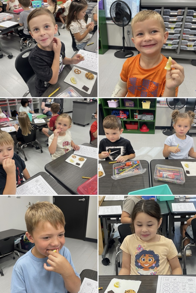 This week Mrs. Reeves’ Pre-K class has talked about our Five Senses. We have done a hearing test, smelling test and finished the week with a tasting test. We had a lot of fun this week.