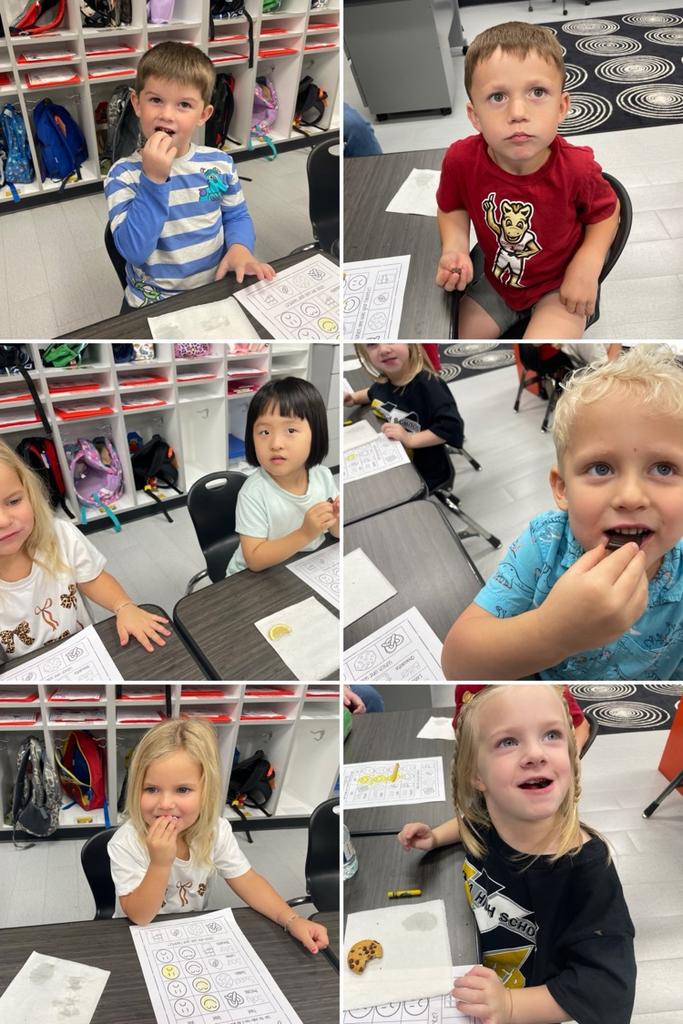 This week Mrs. Reeves’ Pre-K class has talked about our Five Senses. We have done a hearing test, smelling test and finished the week with a tasting test. We had a lot of fun this week.