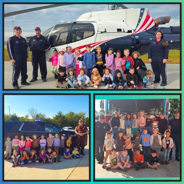 Latta Pre-K classes learned about Community Helpers this week. They took a field trip to the Ada Fire Station and had visits from a State Trooper and Air Evac Life Team!