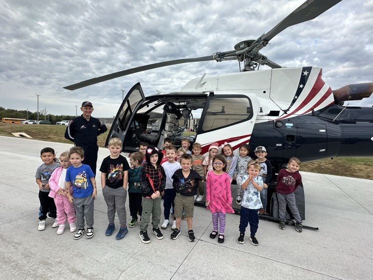 Latta Pre-K classes learned about Community Helpers this week. They took a field trip to the Ada Fire Station and had visits from a State Trooper and Air Evac Life Team!