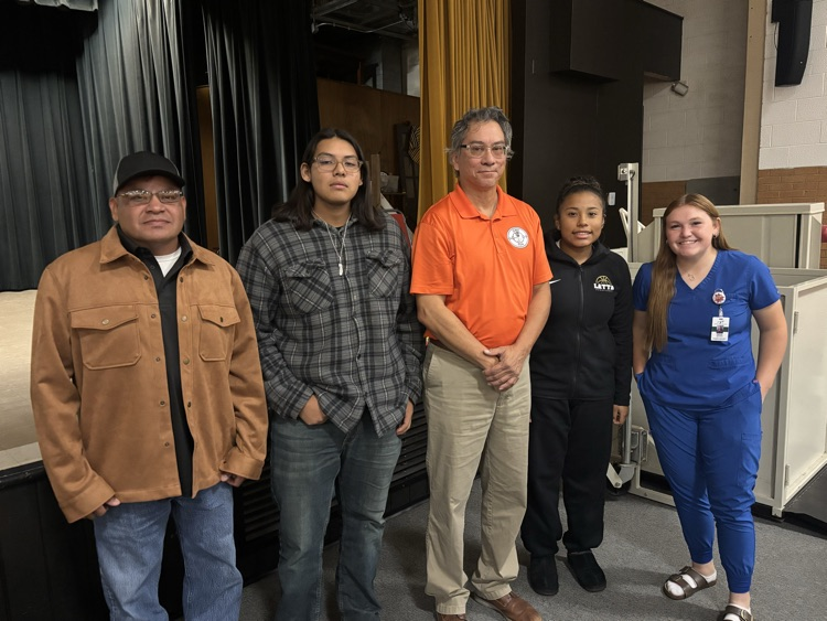 We would like to thank Bo Whitekiller and Cliff Tanyan for speaking to the high school and middle school Latta Native American clubs today. Thanks Bo for sharing your work and life experiences with our kids today.