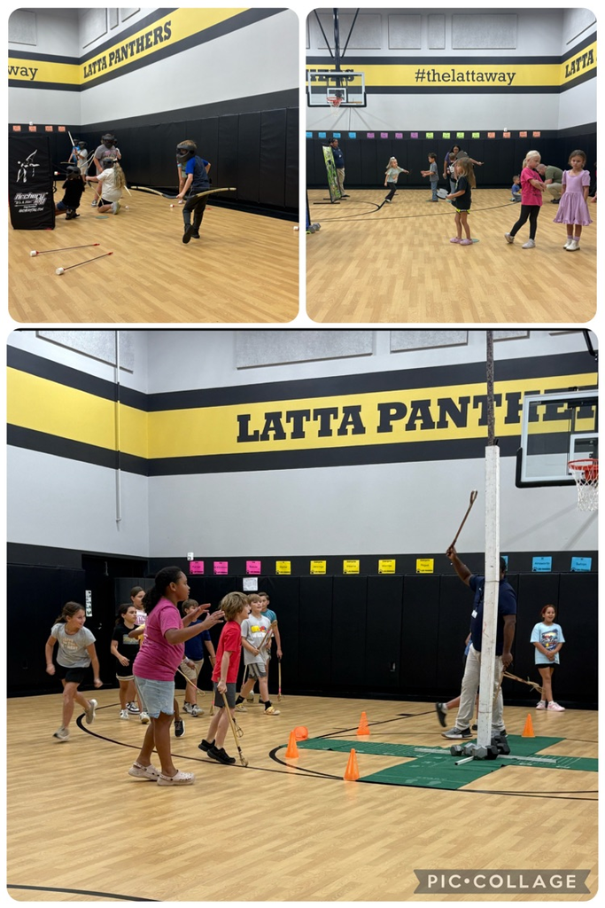 We want to thank the Chickasaw Nation's Public School Program for coming to Latta Elementary &  teaching Coach Senkel & Coach B's Physical Education classes about the games of Stick Ball & Archery Tag. Our students had a blast!