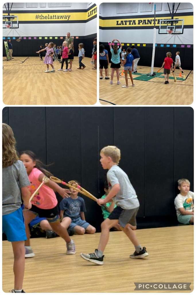 We want to thank the Chickasaw Nation's Public School Program for coming to Latta Elementary &  teaching Coach Senkel & Coach B's Physical Education classes about the games of Stick Ball & Archery Tag. Our students had a blast!