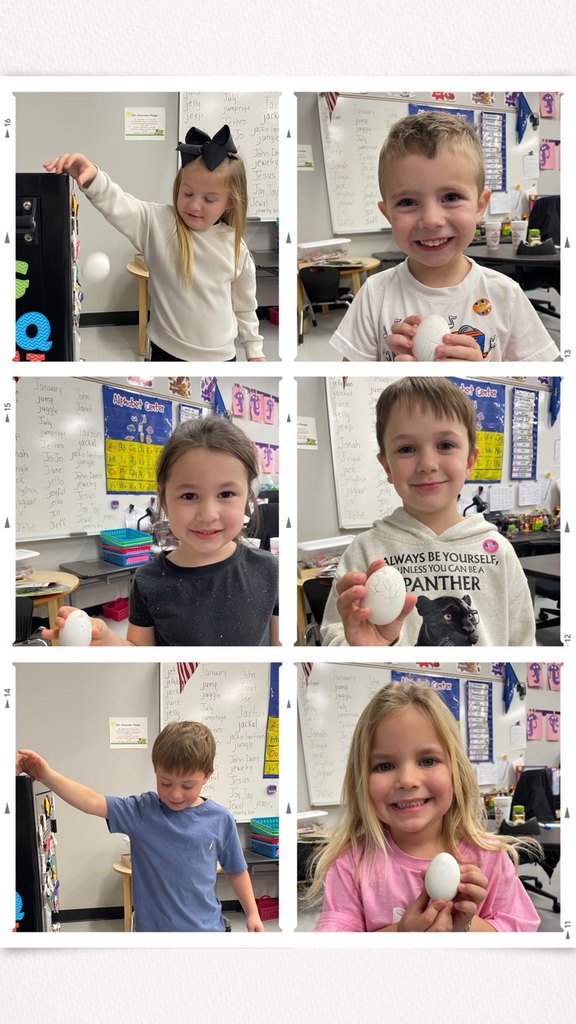 This week Pre-K learned all about Nursery Rhymes. Today was Humpty Dumpty Day and they got to learn the Science behind boiled vs raw eggs!