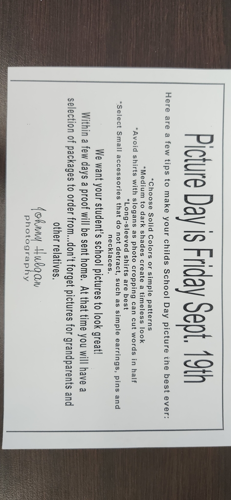 picture day Fri Sept 19