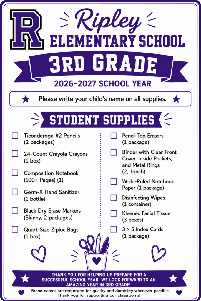 School Supply List