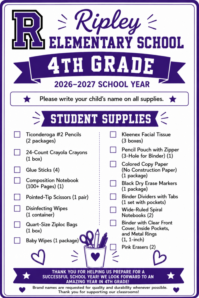 School Supply List