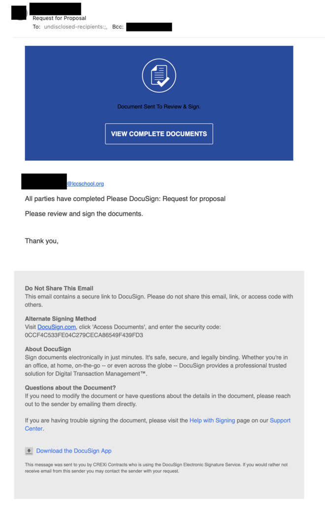 phishing email