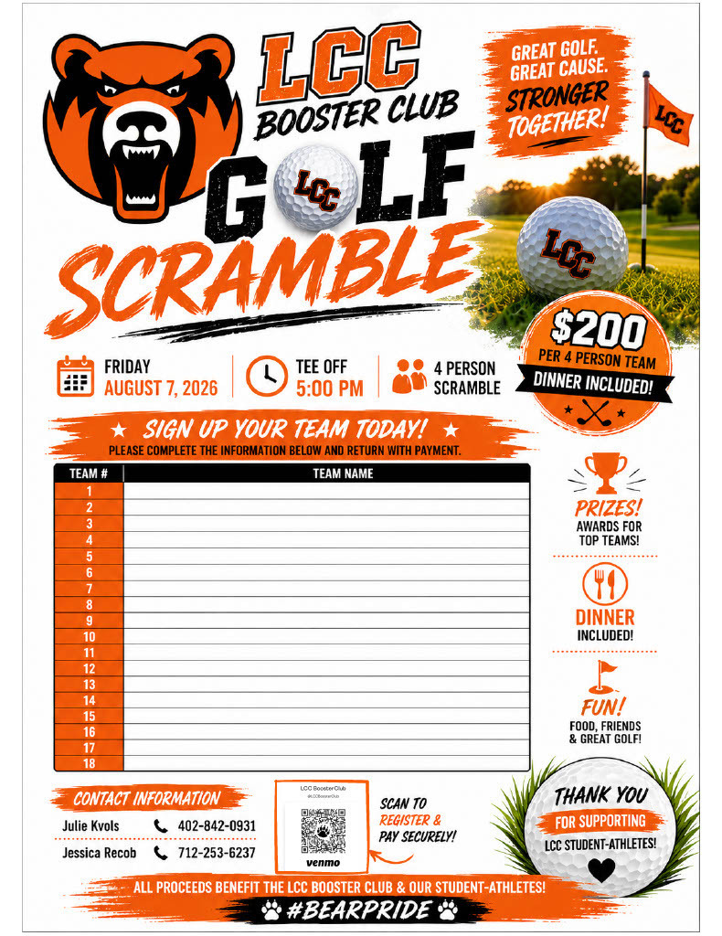 golf sign up form