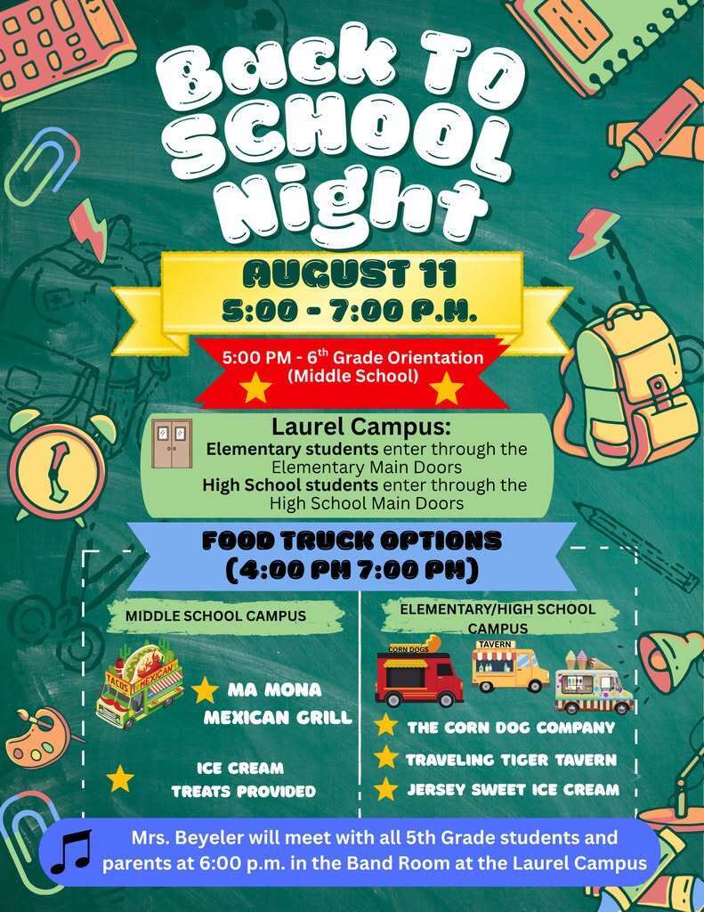 back to school night flyer