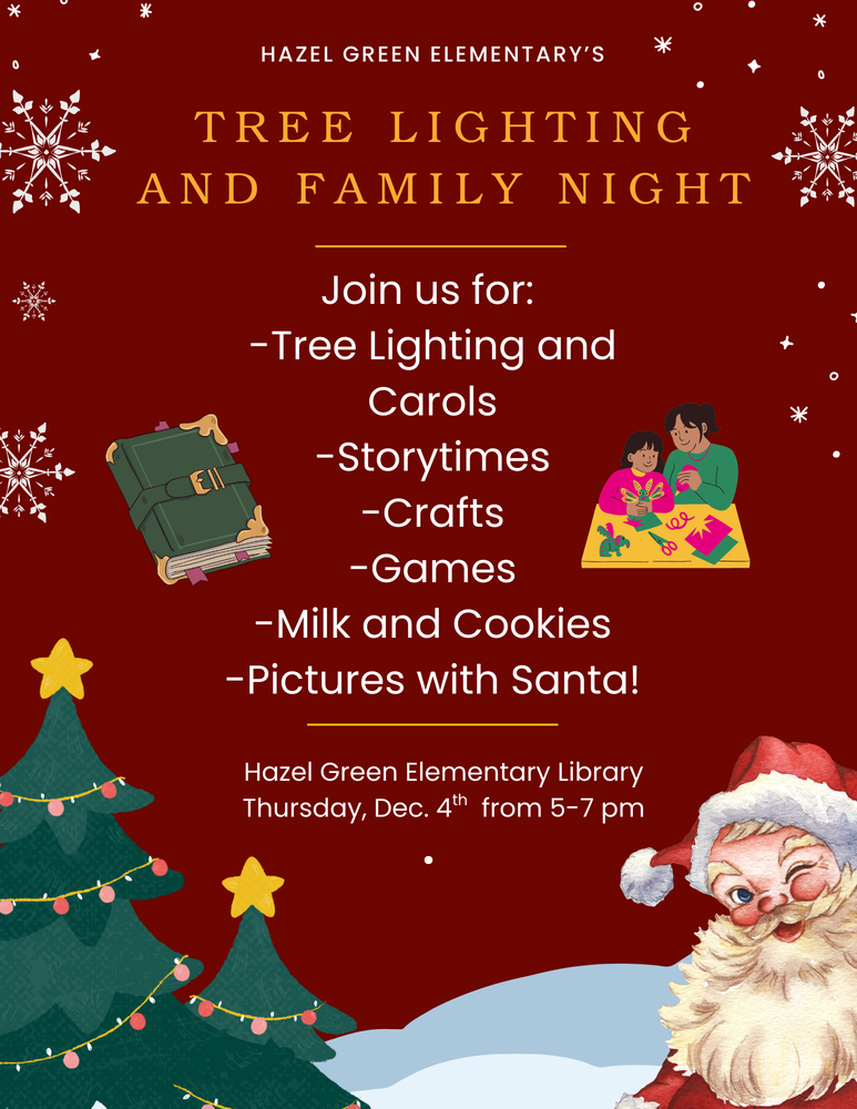 flyer for family night Thursday, Dec. 4