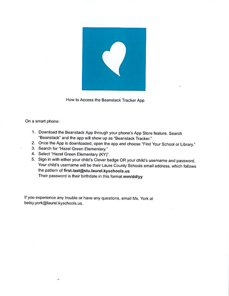 You can now start logging your summer reading in Beanstack! Below are instructions for how to use the Beanstack app. Prefer a paper reading log? No problem! Paper reading logs are coming home with students today. If your child missed it, you can also pick up a copy in our front office. Extra copies of THE ONE AND ONLY IVAN are also in the front office for any student who did not get theirs. If you have questions, email Ms. York at betsy.york@laurel.kyschools.us