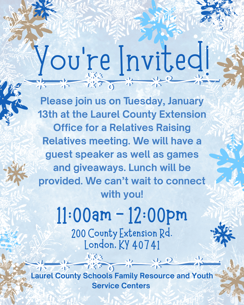 Laurel Co YSC invites you to join us for a special lunch.