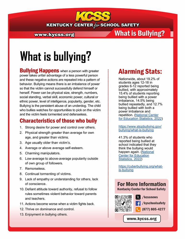 bullying flyer