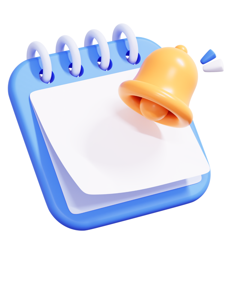 Calendar tear off sheet with bell