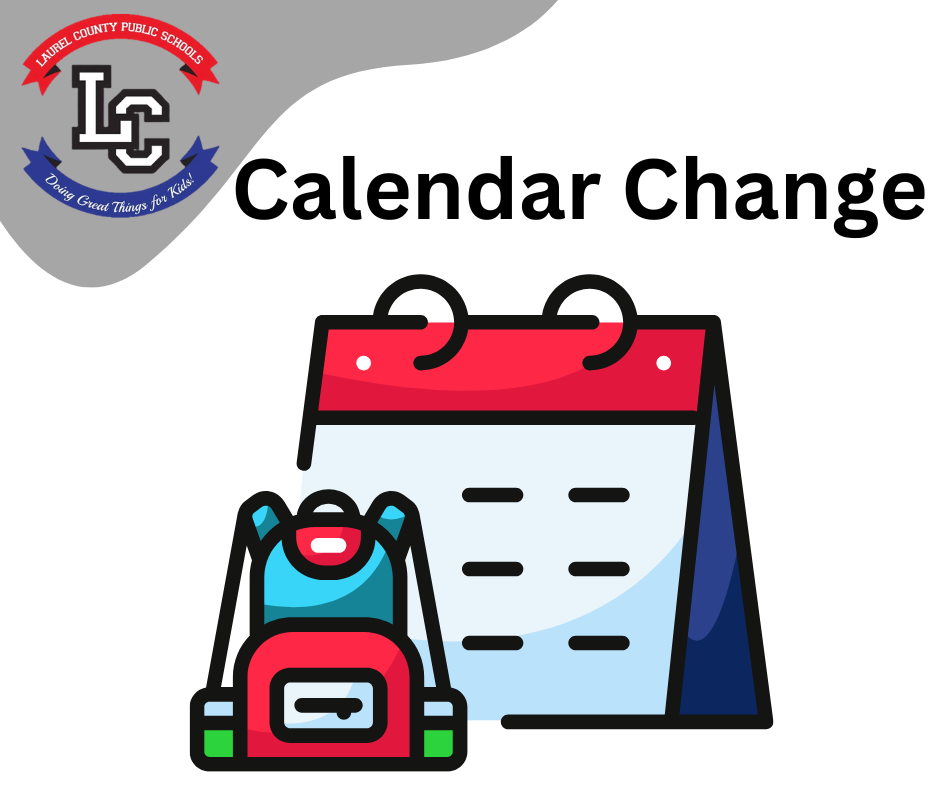 Calendar Change with the image of a calendar and school backpack