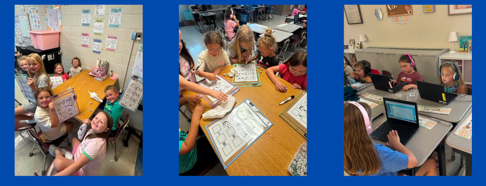 Students in active learning at Keavy Elementary