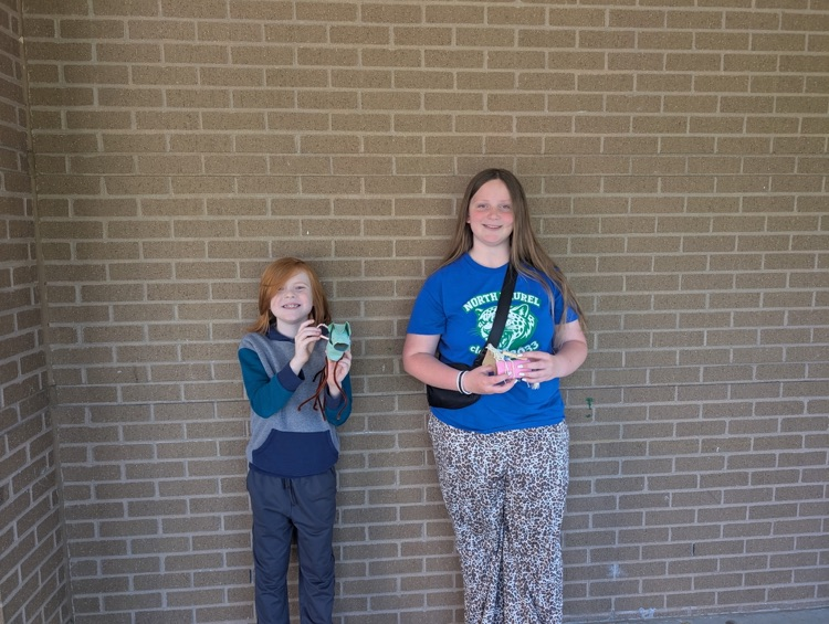 Jansen Noe, left, won the overall zipline Derby. Adaleigh Johnson was runner up  