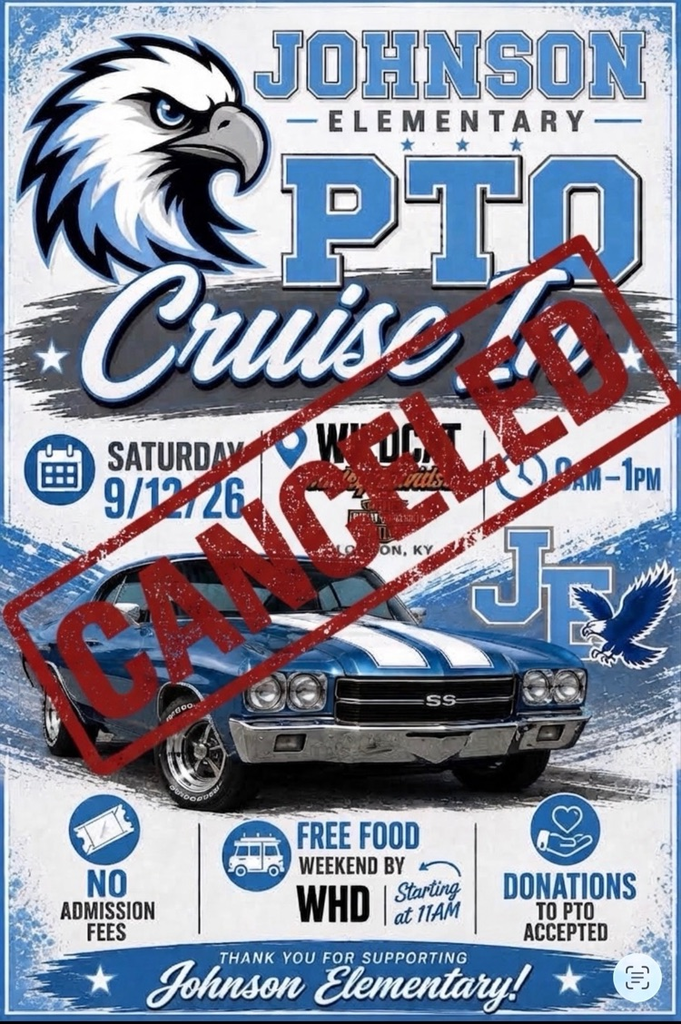 CANCELED - Johnson Elementary PTO Cruise-In, Saturday, 9/12/26
