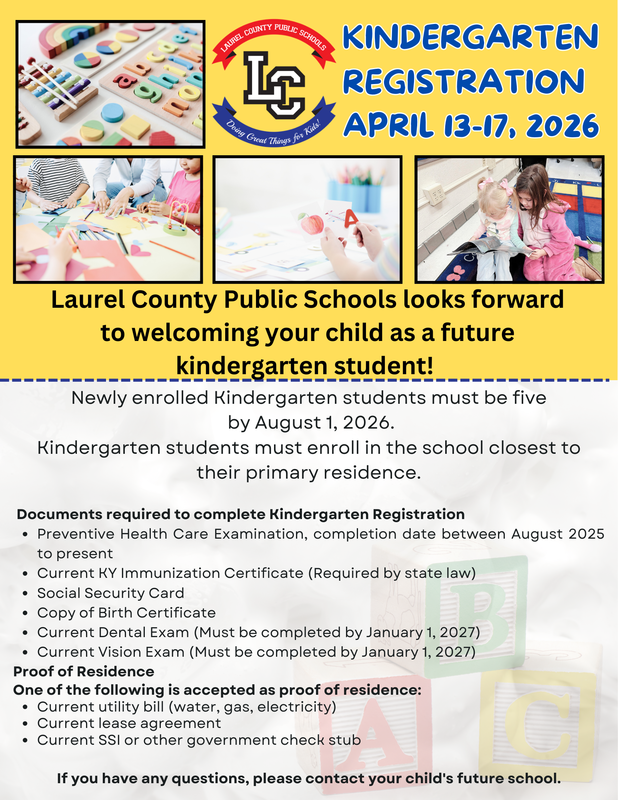 Kindergarten Registration Flyer