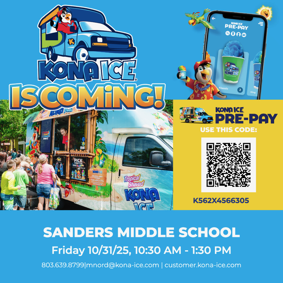 Color graphic for Kona Ice visit