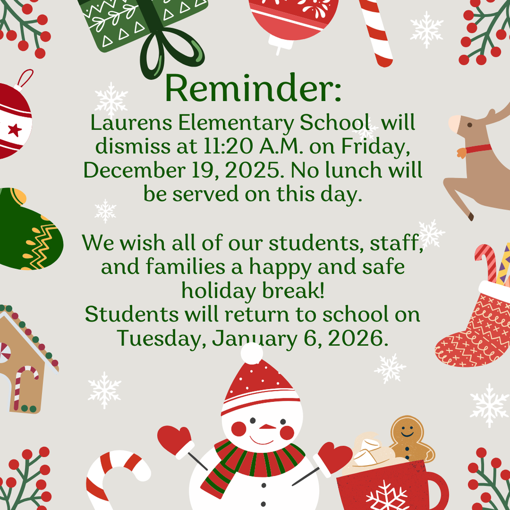 early dismissal Friday December 19, 2025