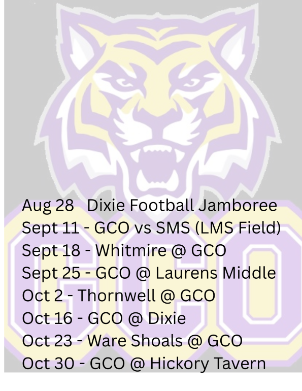 GCO Football Schedule 2025