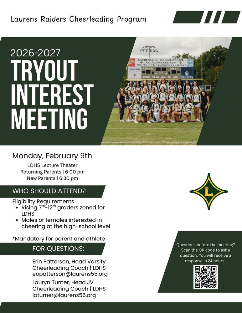 Tryout Interest Meeting for Cheer