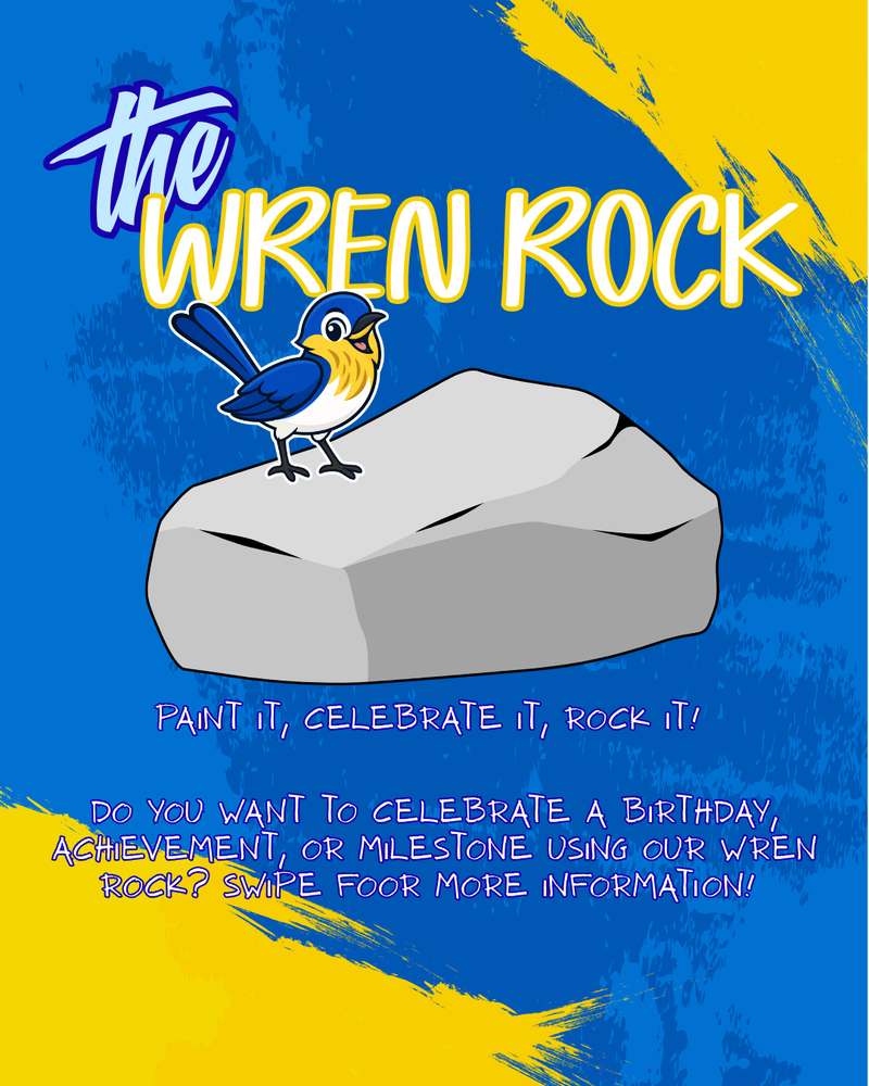 Celebrate using our Wren Rock!
