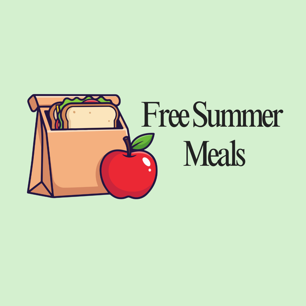 Color graphic for Free Summer Meals Information