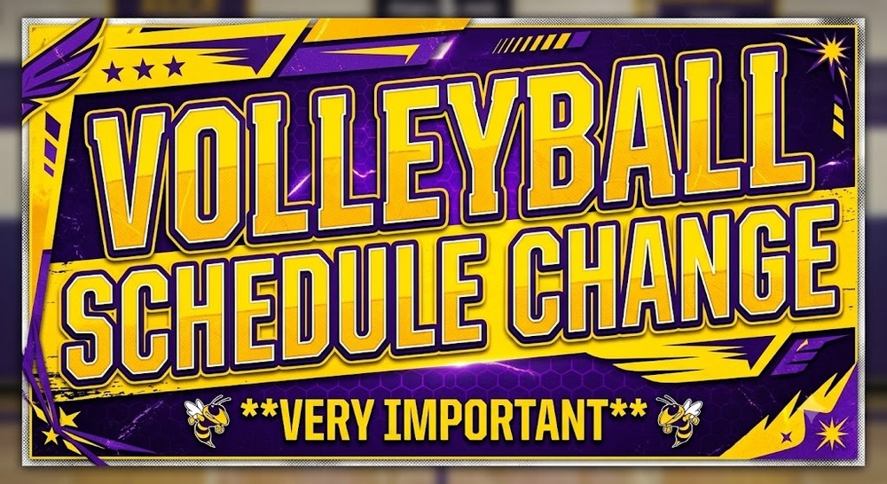 Volleyball Schedule Change