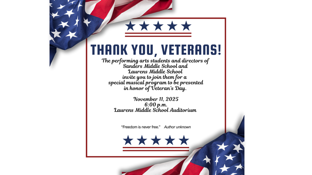 Veteran's Day Program on November 11, 2025