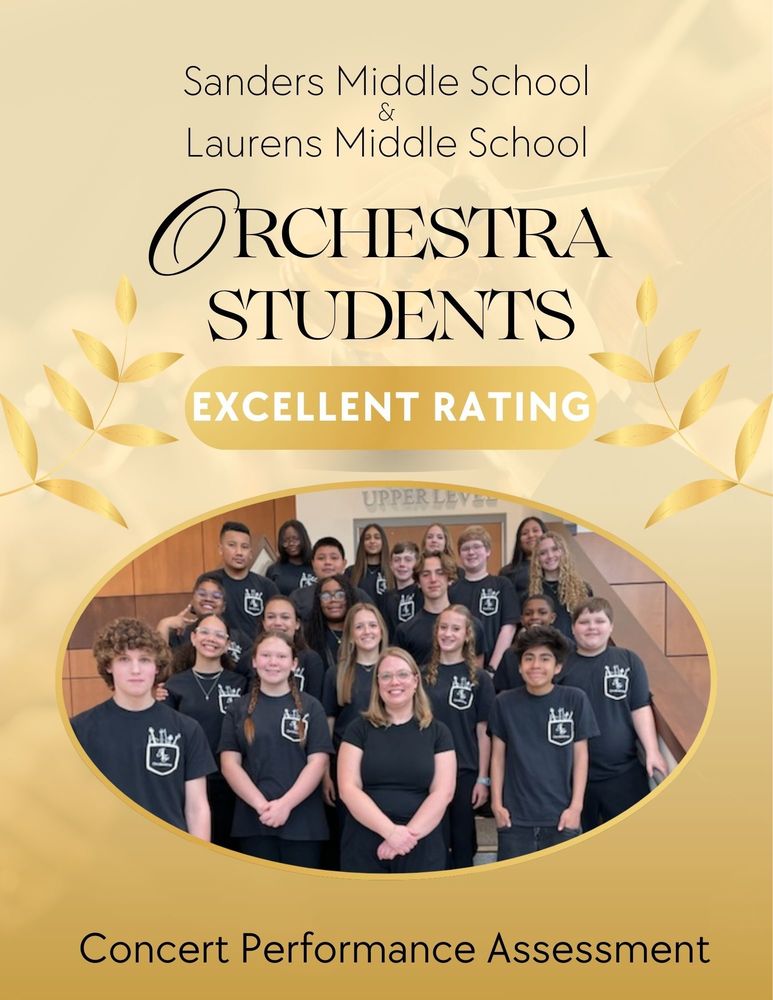 Color graphic of orchestra students