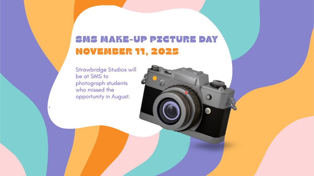 Colorful graphic for make-up picture day