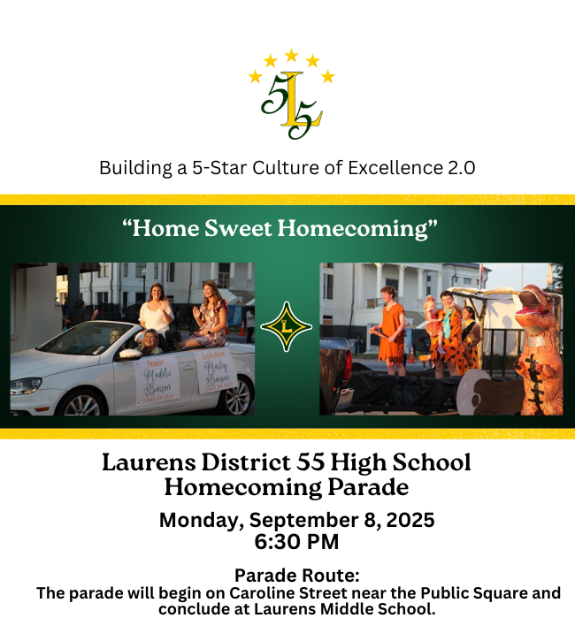 Building a 5-Star Culture of Excellence 2.0.“Home Sweet Homecoming”.https://bit.ly/LDHSHomecomingParade