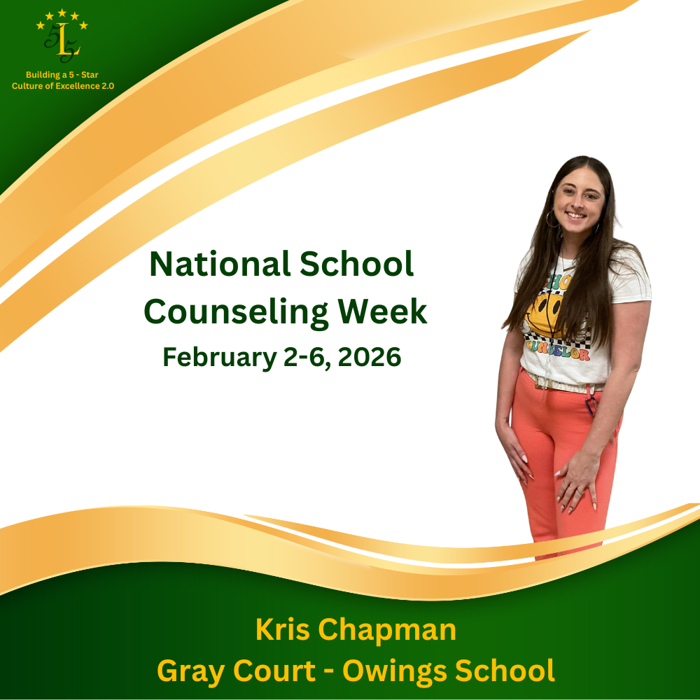 Building a 5-Star Culture of Excellence 2.0. National Counseling Week February 2-6, 2026. Kris Chapman Gray Court - Owings School.