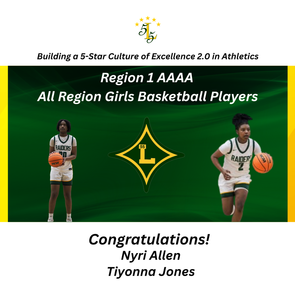 Building a 5-Star Culture of Excellence 2.0. Region 1 AAAA All Region Girls Basketball Players. Congratulations! Nyri Allen Tiyonna Jones.