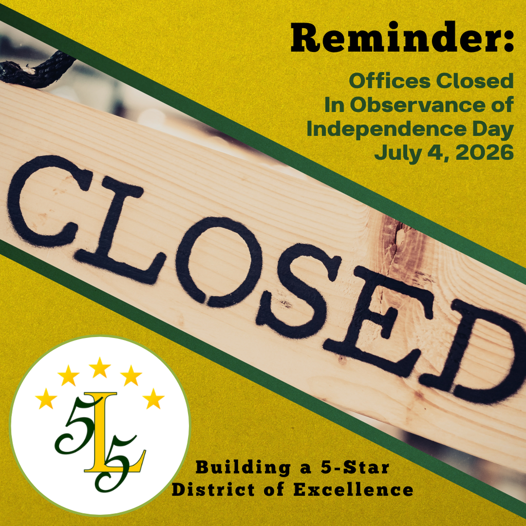 Building a 5-Star District of Excellence. Reminder Offices Closed In Observance of Independence Day July 4, 2026. 